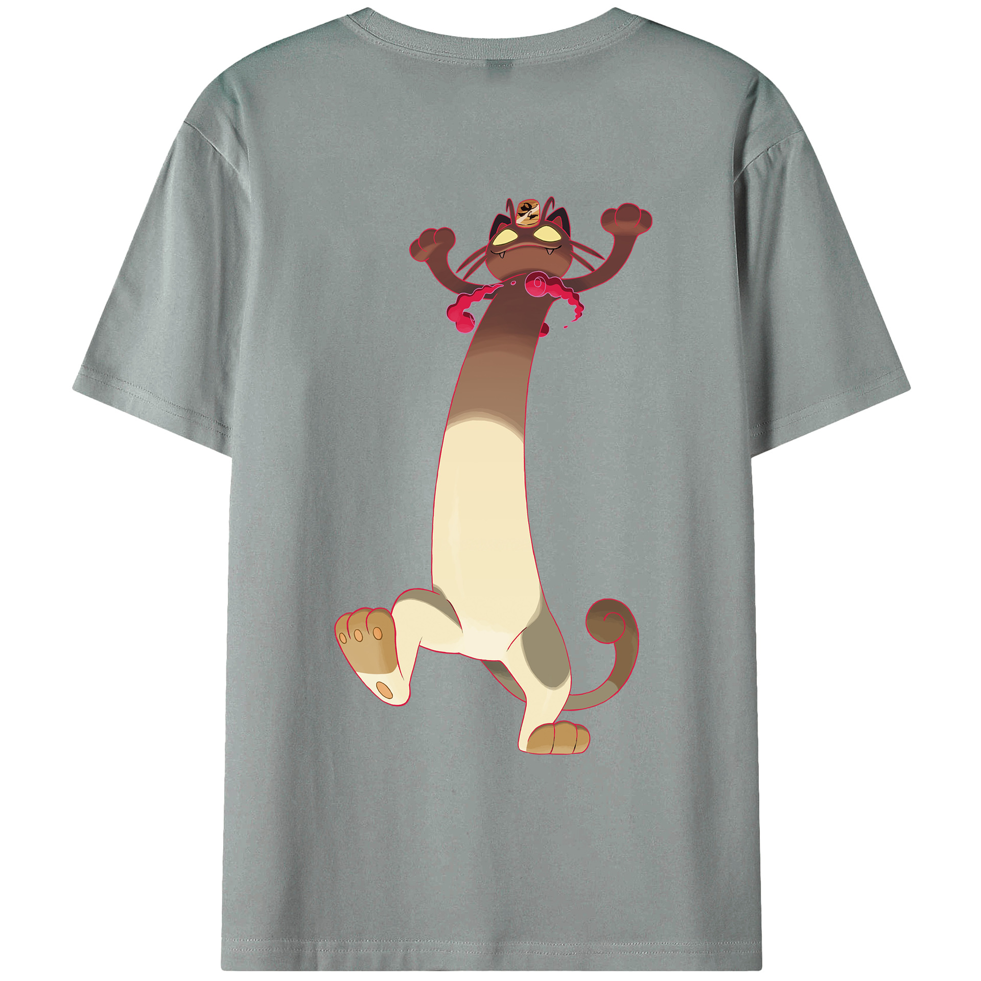 （画像用） ポケットモンスター Pokémon 綿100％ メンズ半袖Tシャツ（バックプリント） 通気性